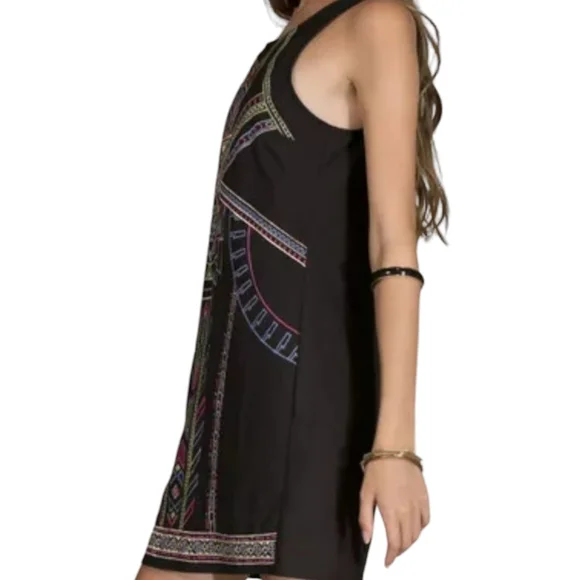 Flying Tomato Black Neon Aztec SouthWest Shift Pencil Short NWOT Dress Sz Small - Picture 9 of 11
